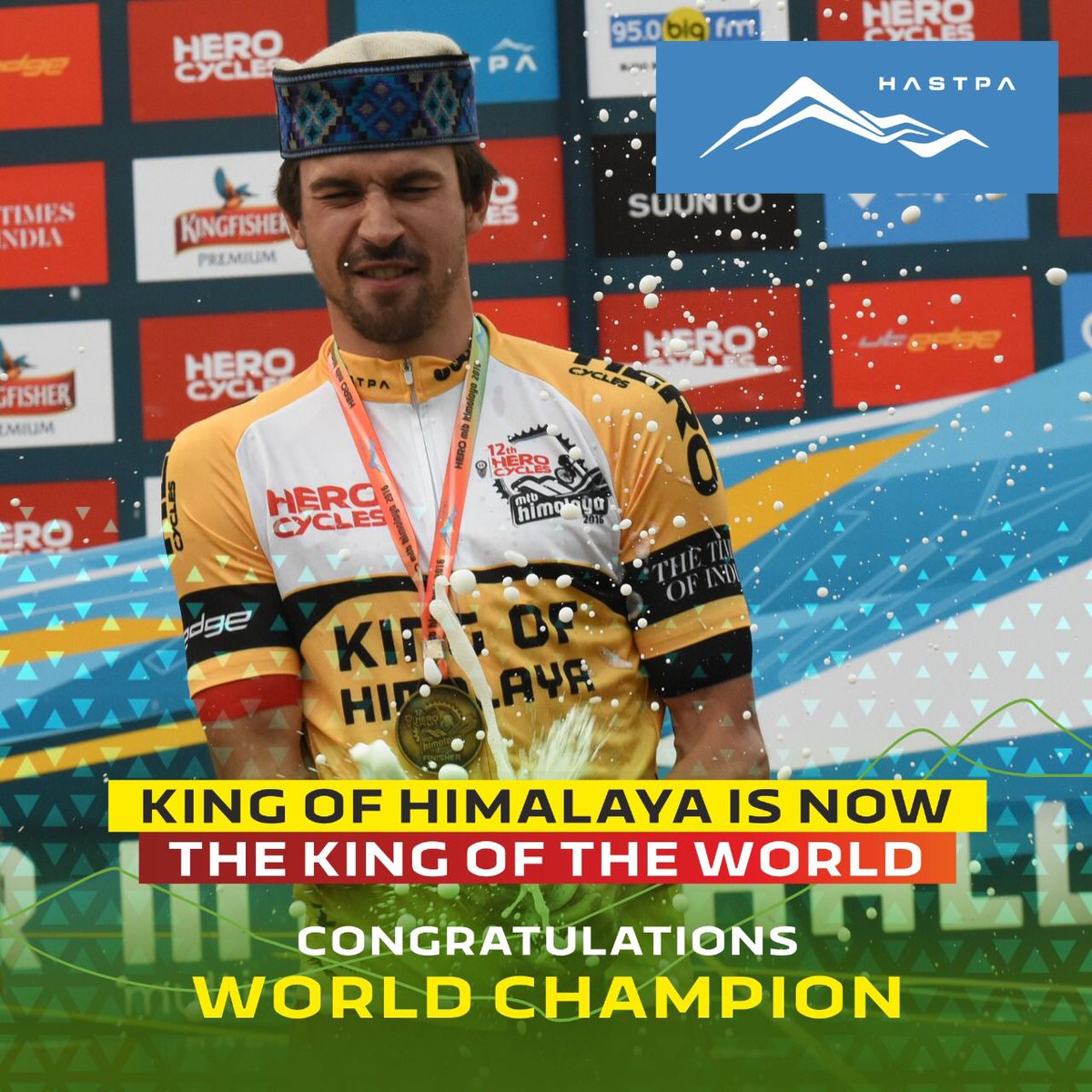 sudmohit's tweet photo. What an incredible achievement dear friend from Austria Andreas Seewald is now the the world champion a great human and athlete always knew he was very very special #hastpa # #heromtbhimalaya @ianuragthakur @Anurag_Office https://t.co/rOurHnB82T