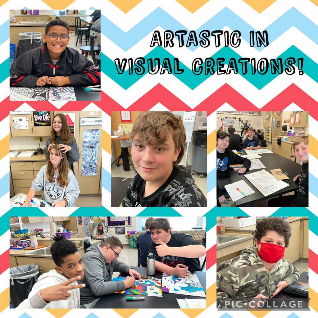 HmaxwellART's tweet photo. Weโve been so busy in the art room creating, collaborating, critiquing, learning and making memories!! ๐จ#beartastic #visualcreations #mmsart https://t.co/hrp38Sz7u9