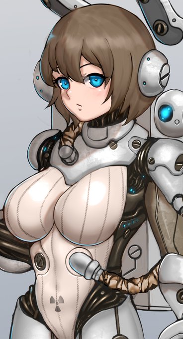 宇宙服っぽいロボ
名前はミヌエットちゃん
小惑星の表面を更地にして開拓する仕事をしており右手の杖は測量の装置兼レーザー砲で整地の邪魔になる岩石などを破砕するための物
自我が希薄で人類が滅亡して数百年たった後も誰も訪れることのない土地を一人黙々と整地しているという設定 