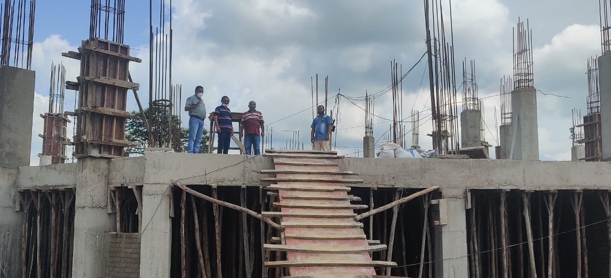 <a href="/PWD_Odisha/">Works Department, Odisha</a> officials led by Er. Kishor Ku. Nanda, Chief Construction Engineer, Rayagada reviewed the construction work at Auxiliary Nurse Midwife (ANM) Training Centre at Paralakhemundi, Gajapati district.
