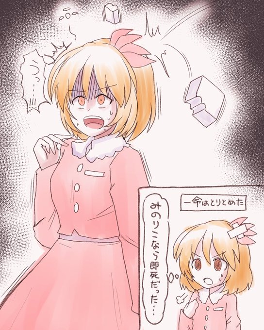 豆腐のカドに頭をぶつけて死にかける静葉さん
今日は豆腐の日!
 #深夜の真剣お絵描き60分一本勝負 