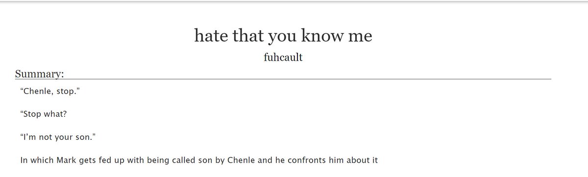 chenmarklibrary's tweet image. hate that you know me by fuhcault - NCT (Band) archiveofourown.org/works/32290888 출처 @ao3org