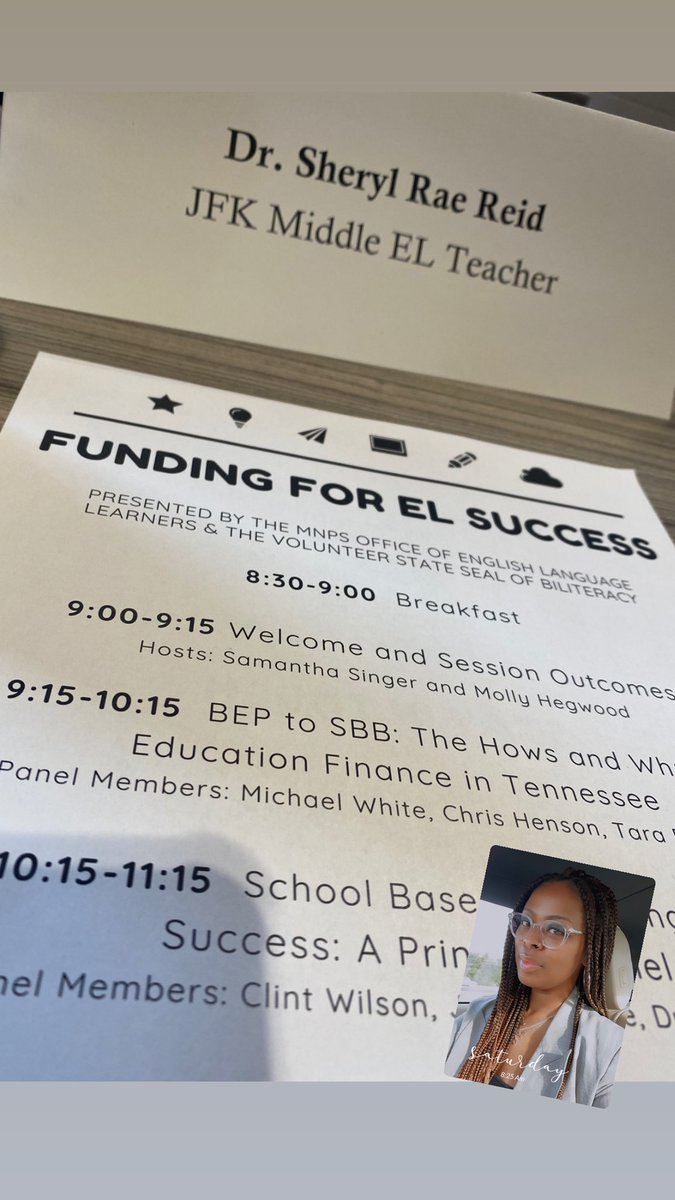 Very happy and fortunate to be here this morning! #StudentsAtTheCenter #ShineBright #Advocate #ITeachEL <a href="/Molly_Stov/">Molly S. Hegwood</a> <a href="/MNPS_EL/">MNPS EL Office</a> <a href="/VolStateSeal/">Volunteer State Seal of Biliteracy</a>
