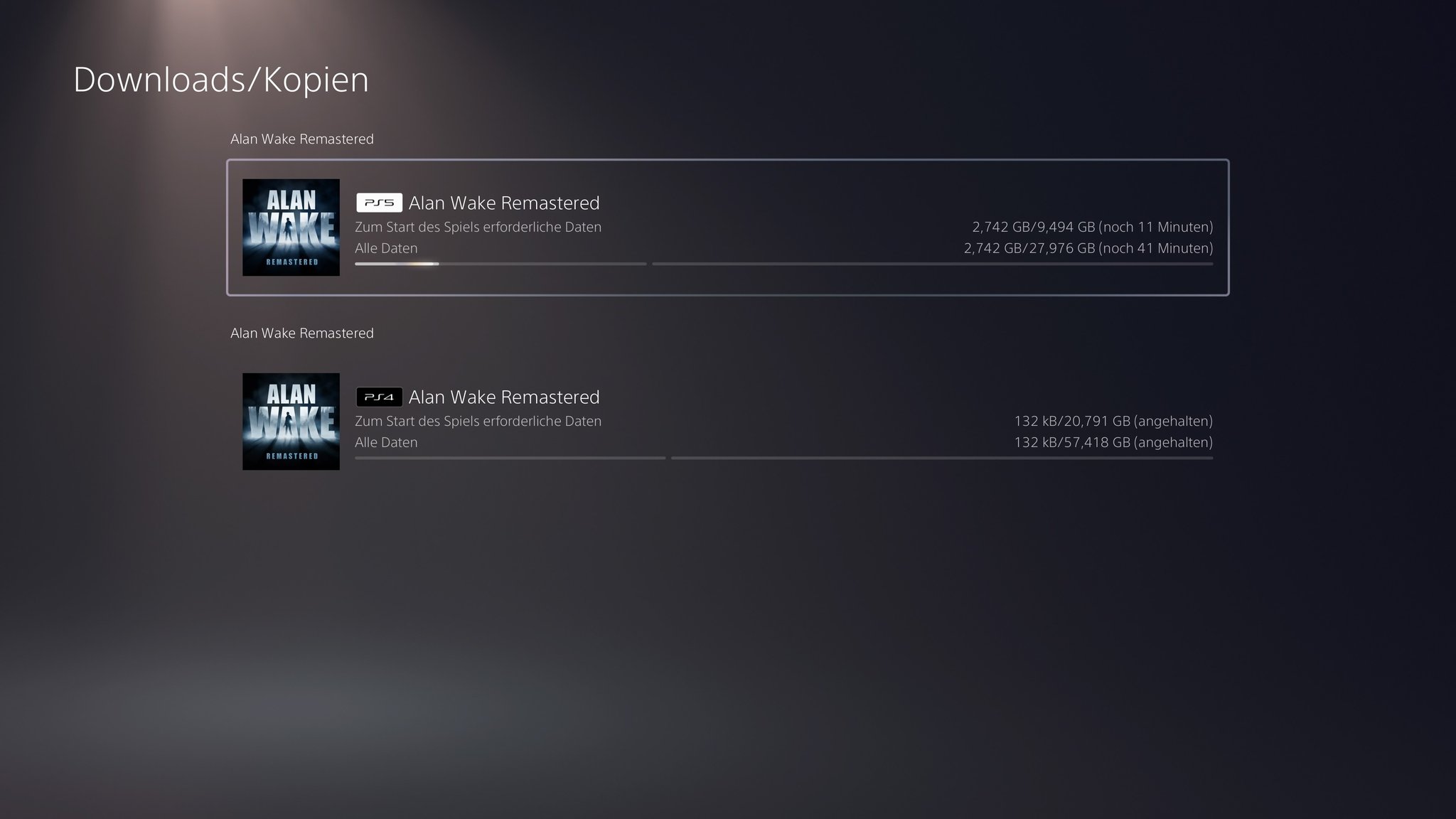 PlayStation Game Size on X: 🚨 Alan Wake Remastered Pre-Load