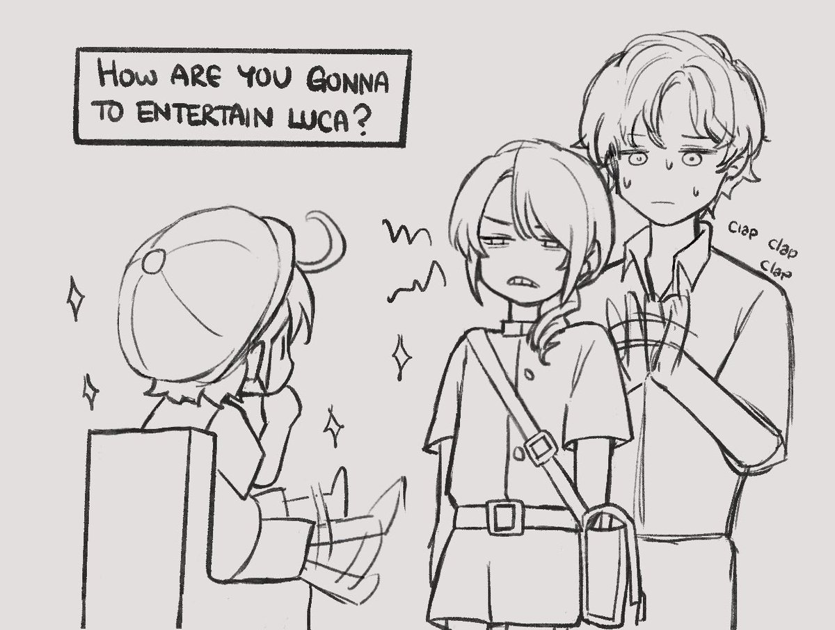 lazy to color for now, waiting for my pen to revive
but my favourite dynamic is edgar being so done and lil Luca being a lil shit ww