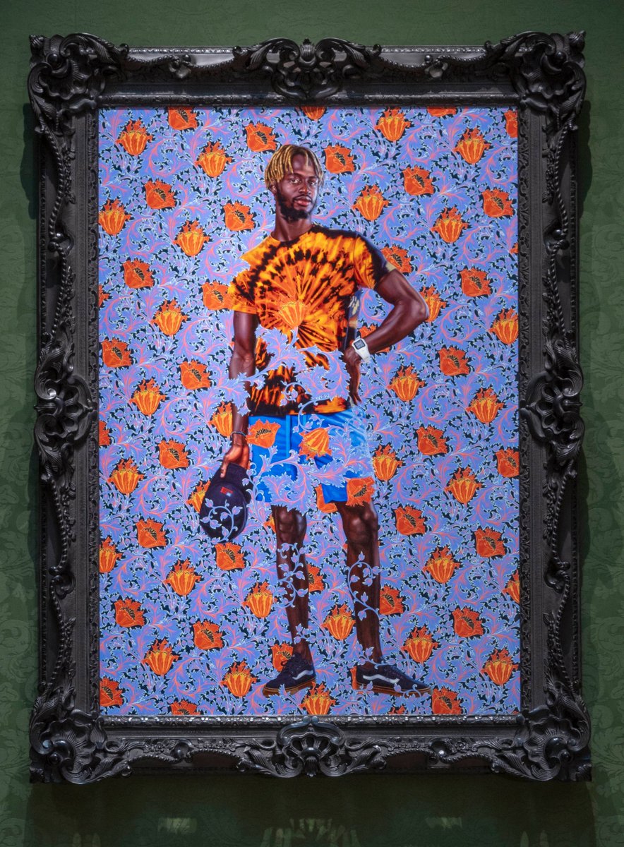 TheHuntington's tweet photo. Behold Kehinde Wiley's phenomenal reconception of Blue Boy: "Portrait of a Young Gentleman" is on view now at The Huntington! 💥 💙 https://t.co/8g6KKmIe3f #KehindeWiley https://t.co/X3f3iuQmmJ