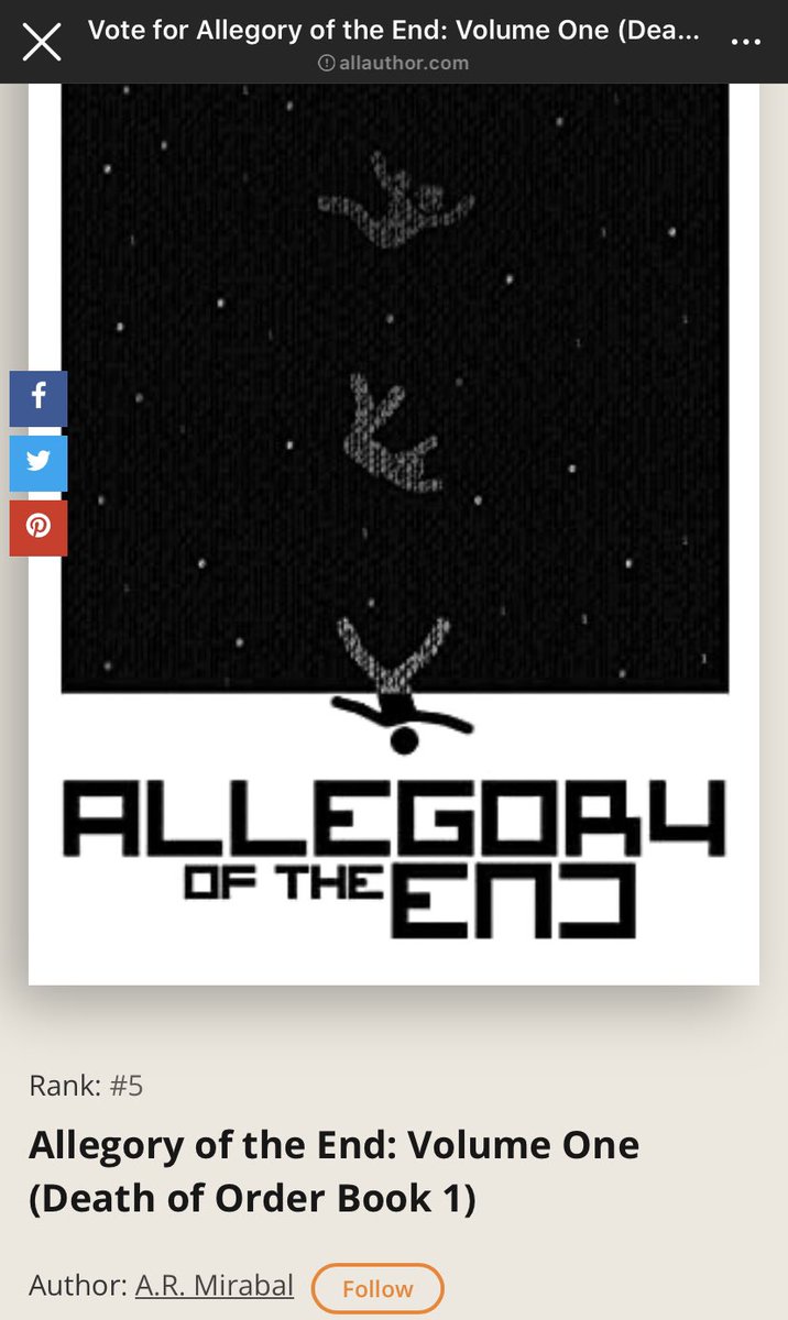 PLEASE help me out #writingcommunity, I NEED MORE VOTES so I’m doing a #writerslift #shamelesssaturdaypromo #followforfollow &amp; #rt4rt! Drops all your links below, I’ll like and rt it, follow me and I’ll follow back, like/rt my pin and I’ll do the same!

allauthor.com/cover-of-the-m…