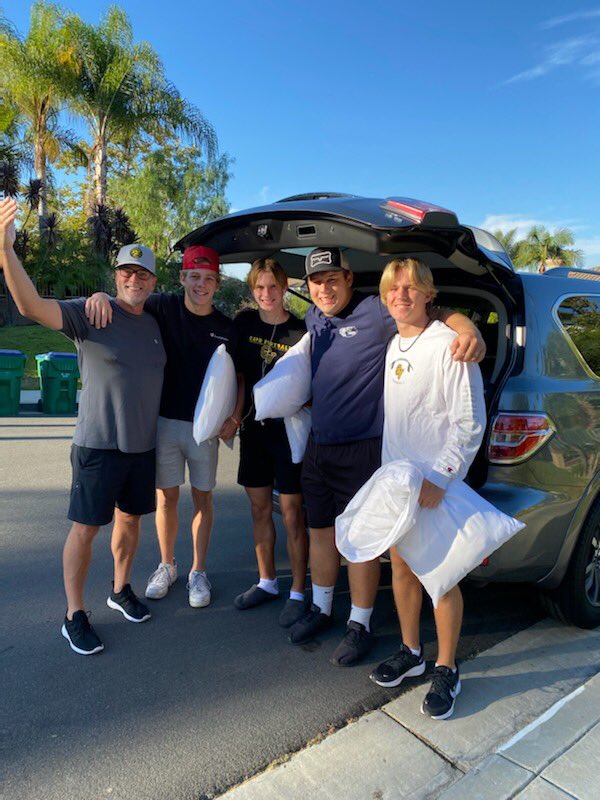Some ⁦<a href="/capofootball/">Capo Valley Football</a>⁩ boys making the trip up to visit ⁦<a href="/UCDfootball/">UC Davis Football</a>⁩. #roadtrip 

⁦⁦<a href="/CoachSeanCurtis/">Coach Sean Curtis</a>⁩ ⁦<a href="/DanSelwayQB/">Dan Selway</a>⁩ ⁦⁦<a href="/CodyHawkins/">Cody Hawkins</a>⁩ ⁦@CoachHawkinsUCD⁩ <a href="/treykukuk/">Trey Kukuk</a>⁩ ⁦<a href="/owen_taylor7/">Owen Taylor</a>⁩ ⁦<a href="/danebenedix/">Danebenedix</a>⁩ ⁦<a href="/luke55meyer/">Luke Meyer</a>⁩