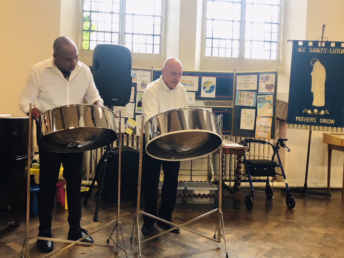 dewamusic's tweet photo. All Saints Church for their Windrush/ Black History month event 🎶
#SteelPan #SteelBand #Duo #Musician #Windrush #Church #ChurchEvent #BlackHistoryMonth #Windrush2020 #BlackHistory #Pannist #Music #EventMusic #SteelPanInMotion #Luton #AllSaintsChurch https://t.co/h5NjhjvuV4