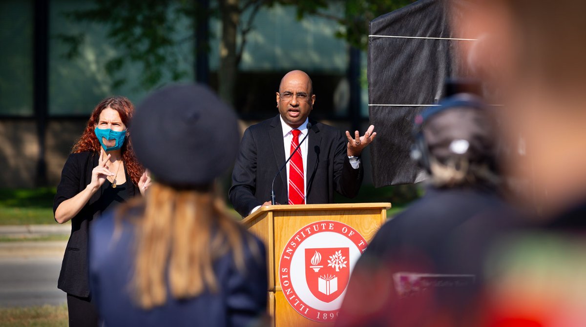illinoistech's tweet photo. This week, we celebrated the unveiling of a commemorative marker on Illinois Tech’s campus at the former site of the Alpha Suffrage Club, founded by Ida B. Wells, the first organization to promote suffrage for Black women in IL. https://t.co/wiDquPSVEX https://t.co/vNqGAJeH4G