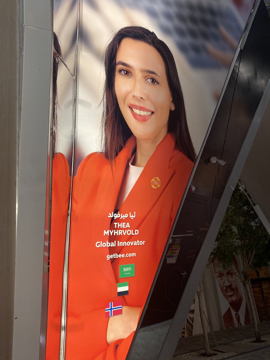 TheaMyhrvold's tweet photo. Proud moment #Expo2020Dubai coming to life and sharing my story in several pavilions π #milestone #history #getbee #uae #tech https://t.co/8R9zMSAdzz