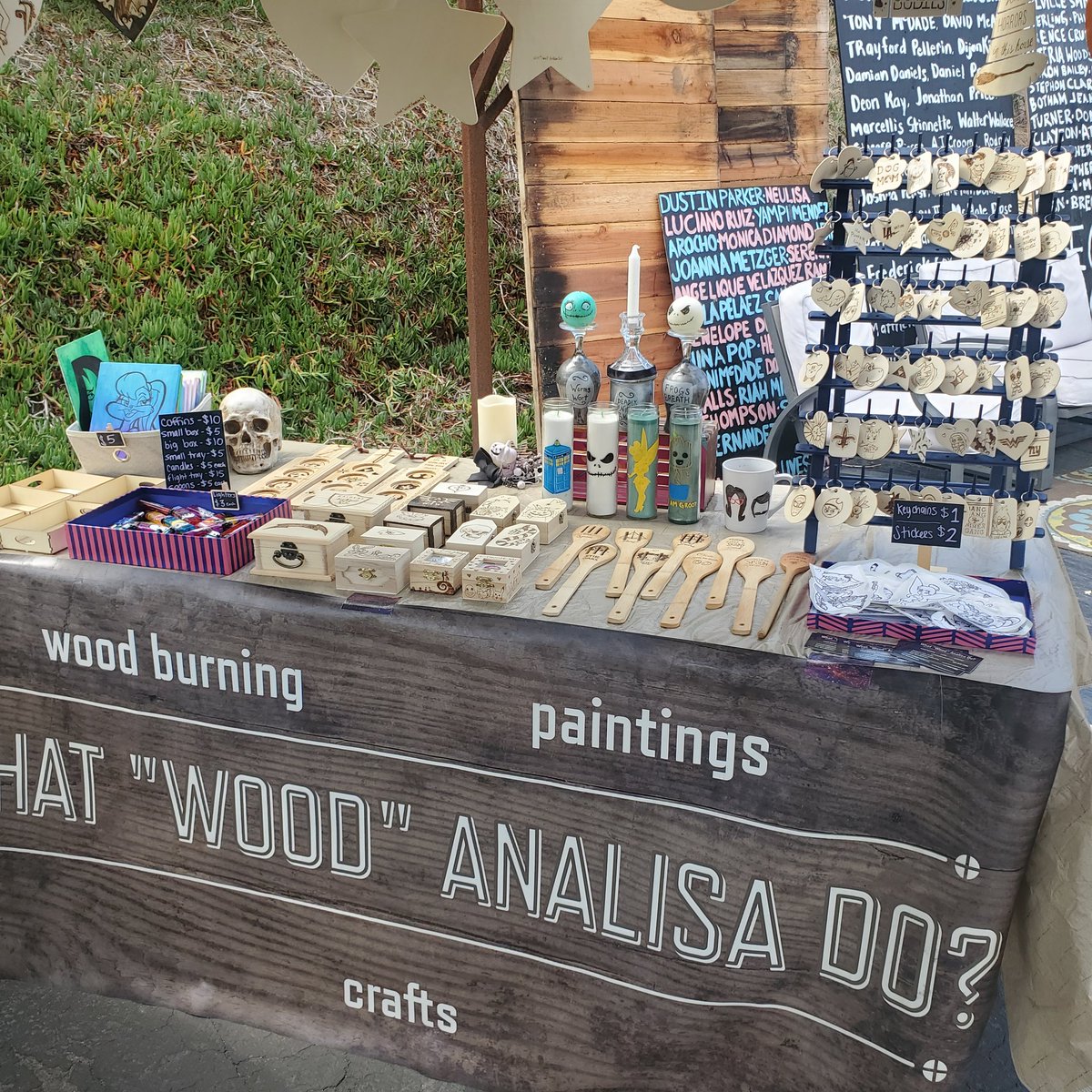 PyroAnalisa's tweet photo. Craft shows
#California #crafts #shopping #artists #woodburning #pyrography #Halloween #spookyseason https://t.co/13A9Y60QEk