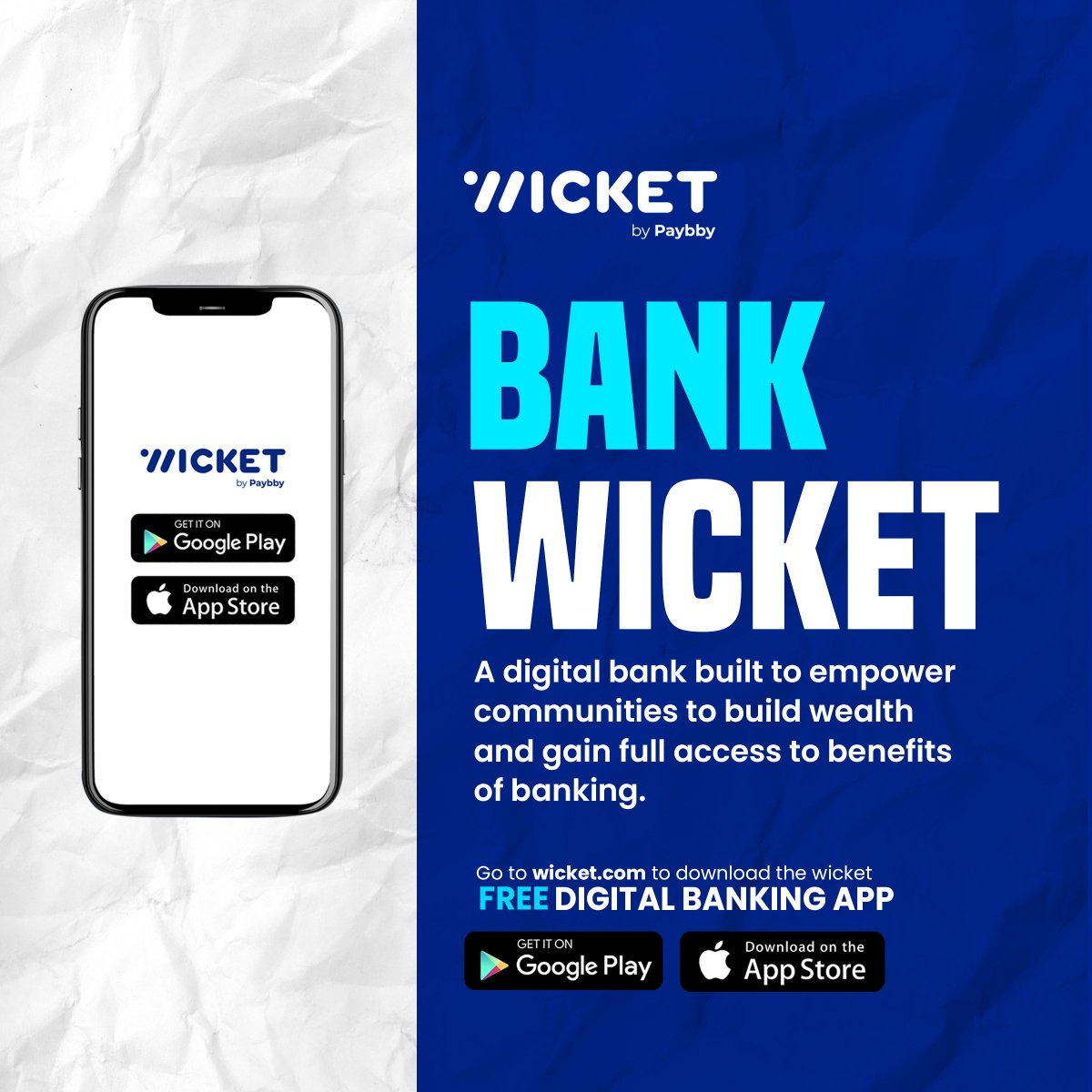 The new evolution with Wicket's FREE digital banking app! 

Know more about Wicket's services and process now by visiting hubs.li/H0YG5-60

Experience the evolution firsthand!

#wicket #wicketbanking #paybby #onlinebanking
