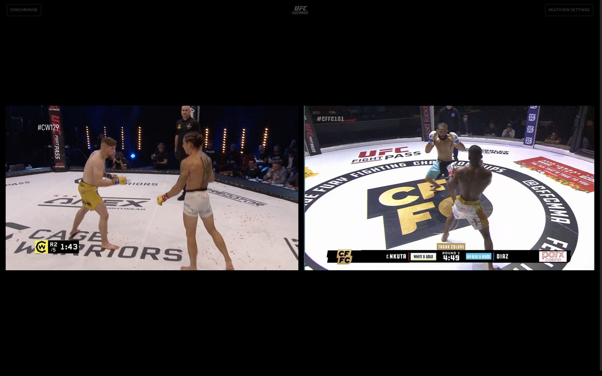 JHagholm1's tweet photo. Two Flyweight Championships on the line right now on @UFCFightPass. The Flyweight Division is as healthy as it has ever been
#CW129 #TheTrilogy #CFFC101 #MMA #MMATwitter https://t.co/kCYPP4YPSE