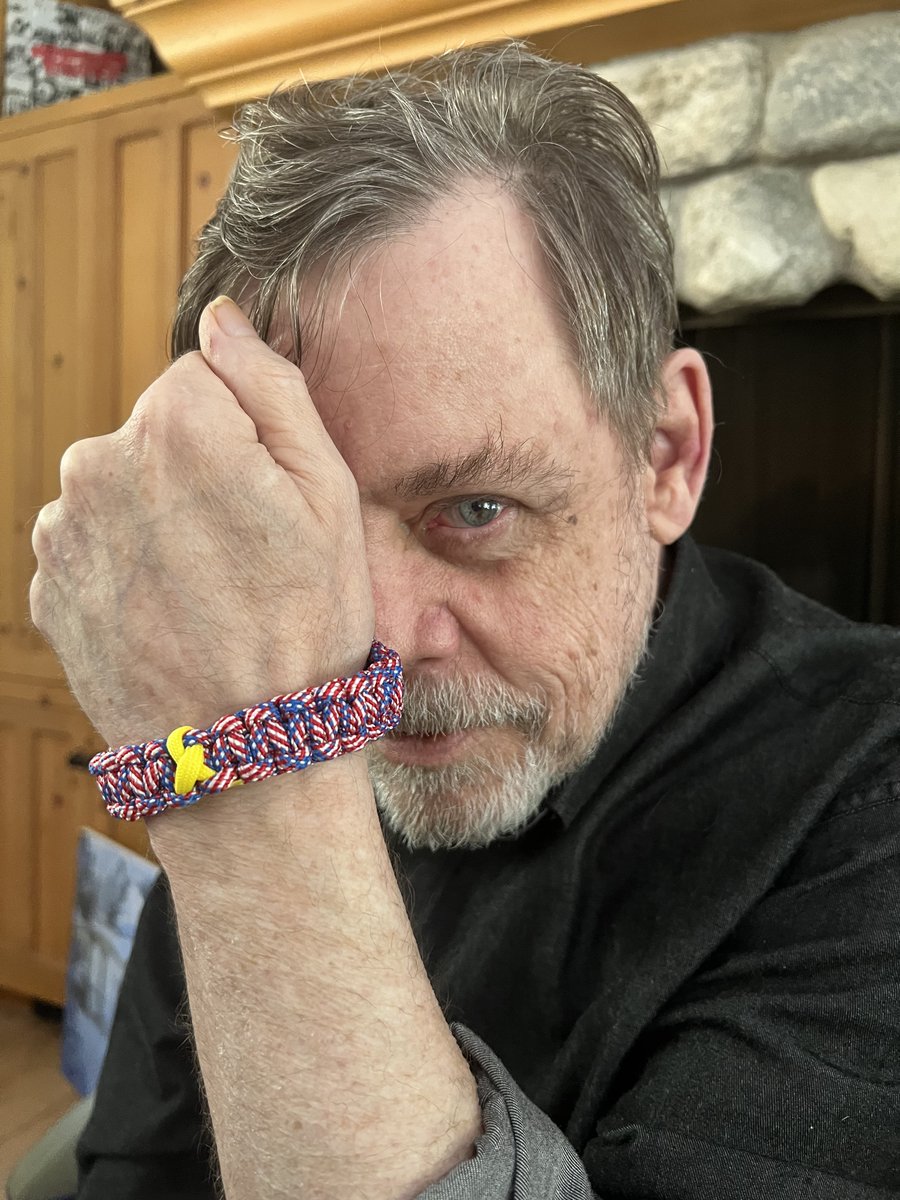 MarkHamill's tweet photo. #BlueStarWelcomeWeek is a chance for all of us to help #MilitaryFamilies feel at home in their new communities. Purchase a Blue Star Welcome Week Paracord Bracelet today to show your support! Please visit https://t.co/AiT2jgpkxg &amp; learn much more. @BlueStarFamily https://t.co/8cqt9tL8cN