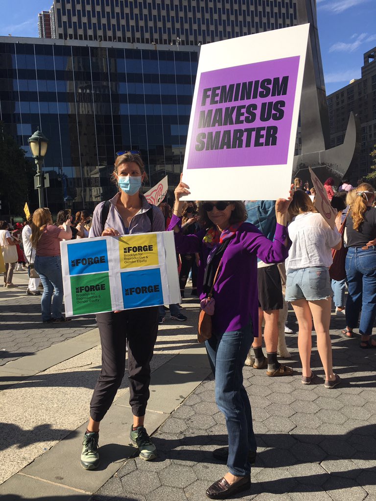 BKForgeAhead's tweet photo. Reproductive freedom is a gender, racial and economic justice issue. #SB8 is unconstitutional. So we March and we’ll keep marching. #BKFORGEAhead https://t.co/6nEYZMBFRh