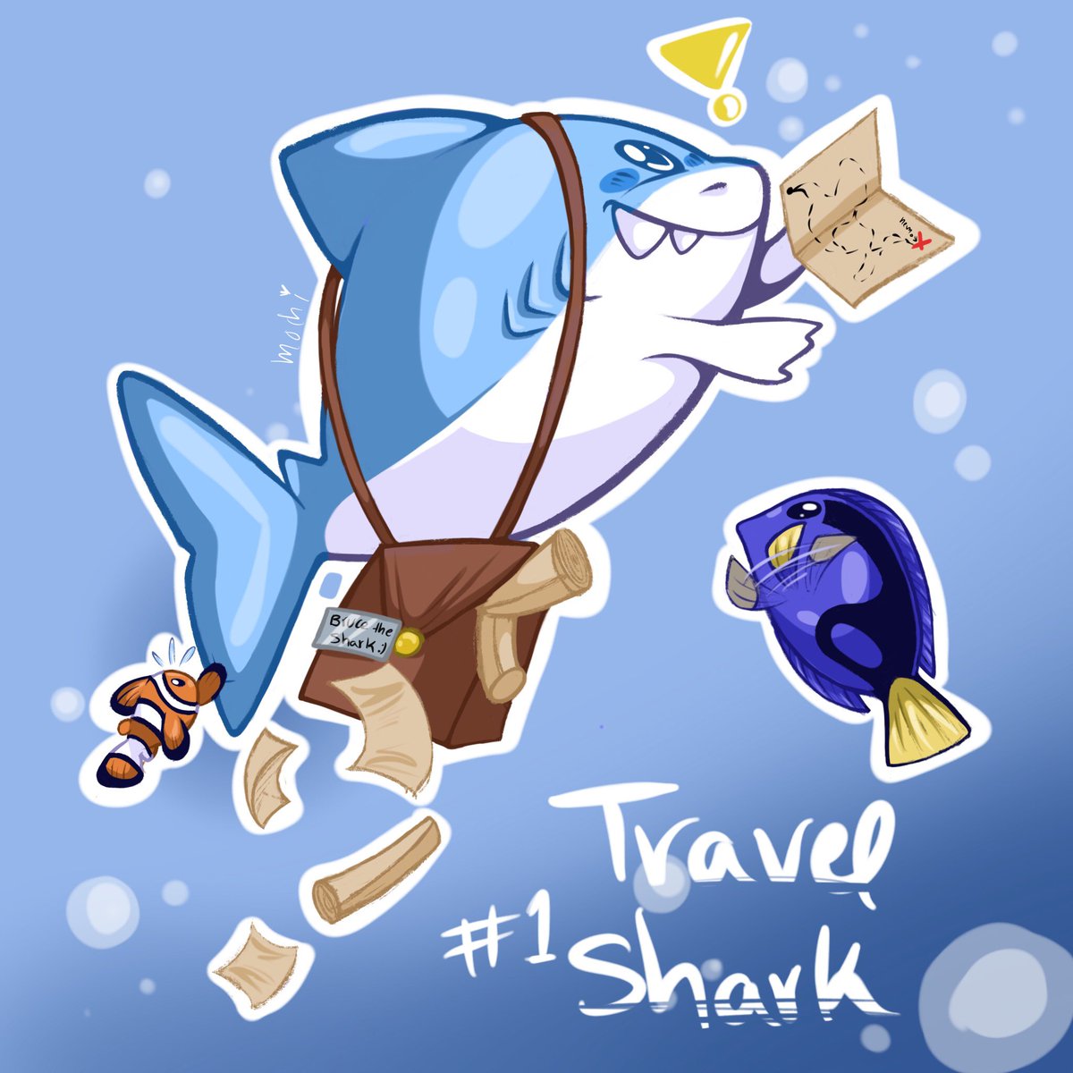 itsm0chigirl's tweet photo. Finallyyyy finished first day of #Sharktober I’m a little late but I had a lot of fun doing this so,,,, 
#sharktober2021 https://t.co/yl42eMQLFA