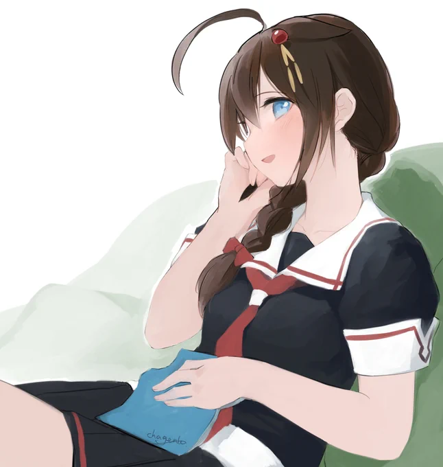 「ふふっ、昨日のことを書いてるだけだよ?」
#艦これ 