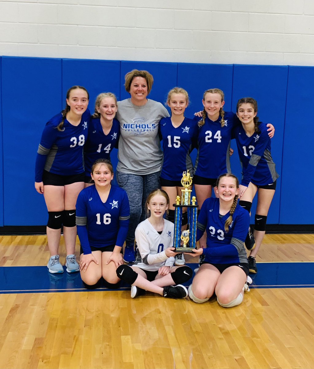 LadyOwls_NMS's tweet photo. Nichols 7th grade swept the tournament, winning 1st place on their own terf! #continuingexcellence #joshuaisd https://t.co/NZ1nKh9lWZ