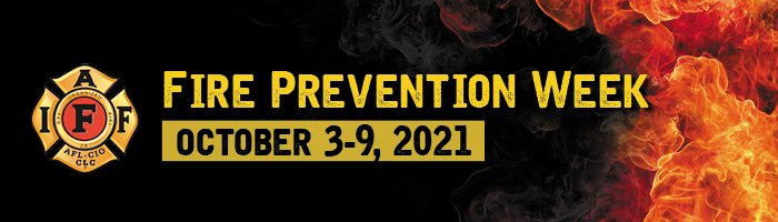 IAFF2818's tweet photo. National Fire Prevention Week starts tomorrow. Join us through the week as we provide safety tips to keep you and your loved ones safe! https://t.co/bSkopMuk2M
