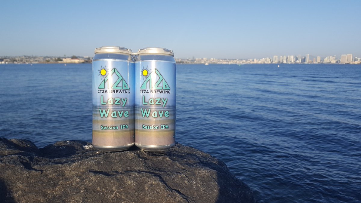 SDBeerNews's tweet photo. Freshly canned Lazy Wave Session #IPA is now available from #OB's small yet mighty @ItzaBrewing. Catch that wave!

#ItzaBrewing #EnjoyTheWave #WaterMagician #LazyWave #SessionIPA #SDBeer #CraftBeer https://t.co/NpZQJ0cLxI