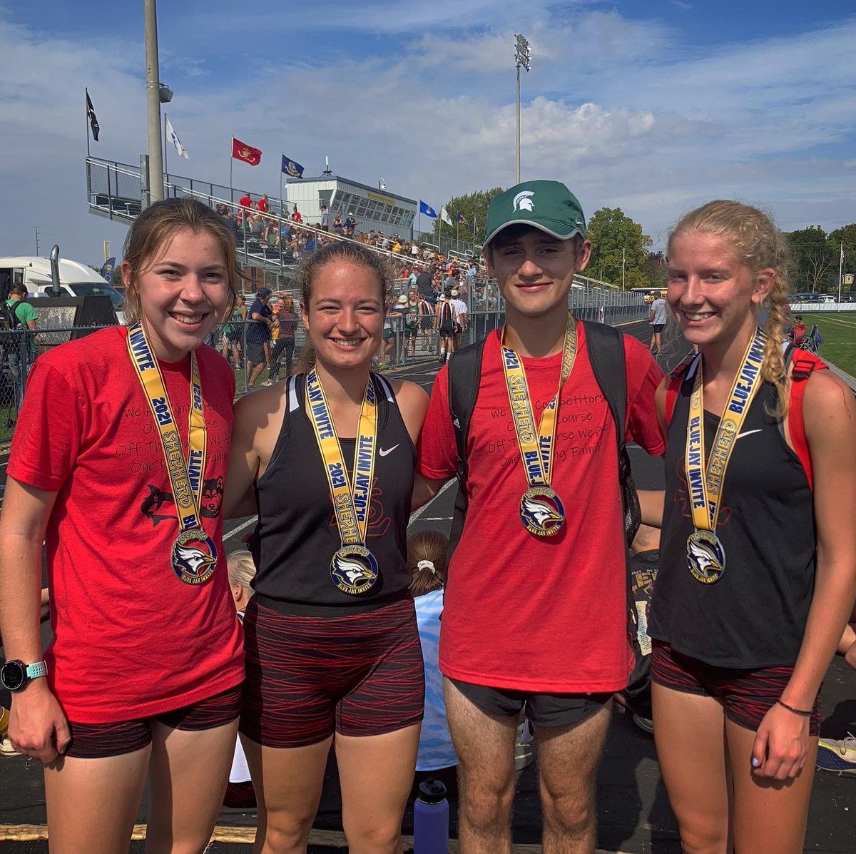 CoachPuffpaff's tweet photo. It was an outstanding day at the Shepherd Invite! In the Elite Race that featured some of the best teams in the state the guys finished an impressive 6th and the ladies an outstanding 7th! Both teams had a ton of PR’s and tremendous performances on the day!!#StrongHeartsFastFeet https://t.co/VFzElV37BS