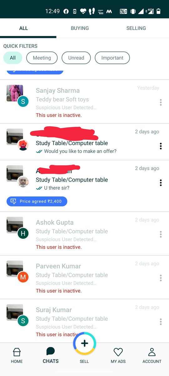 SDeshaware's tweet image. Hi OLX, again today I got a call from this number 99842 95568, this man kept my ad photo as his profile pic and asked me to share my gpay number for payment, I asked him to pay with cash so he said that he wud prefer gpay, and told me to send location. This call was from UP