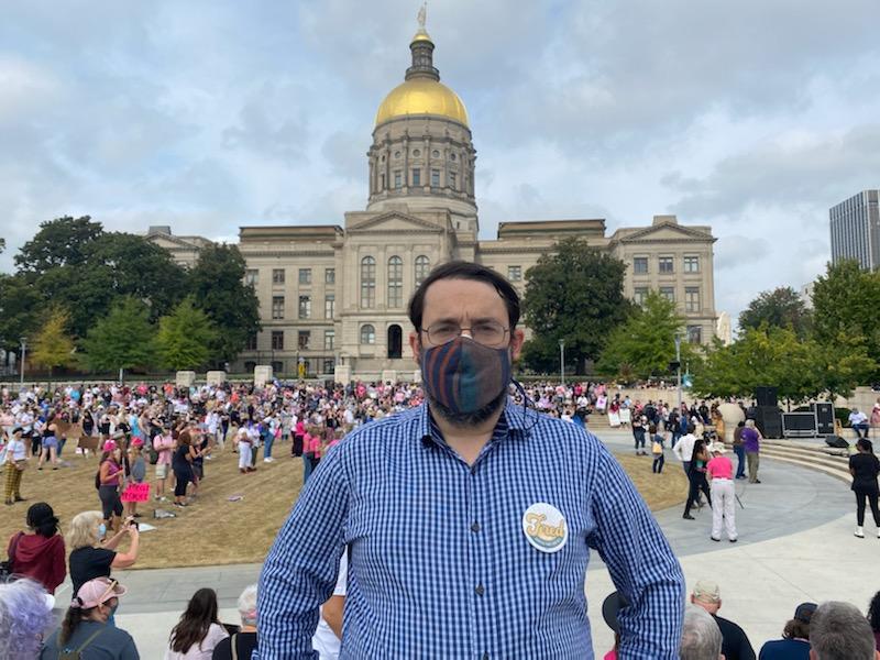 FredForGeorgia's tweet image. At the Rally &amp;amp; March for Reproductive Rights. I fully support women's healthcare, including bodily autonomy.

 #StopTheBans #PissedOffPeaches #AbortionIsHealthcare #AbortionIsLegalInGeorgia #ReproductiveJustice #RallyforAbortionJustice #gapol