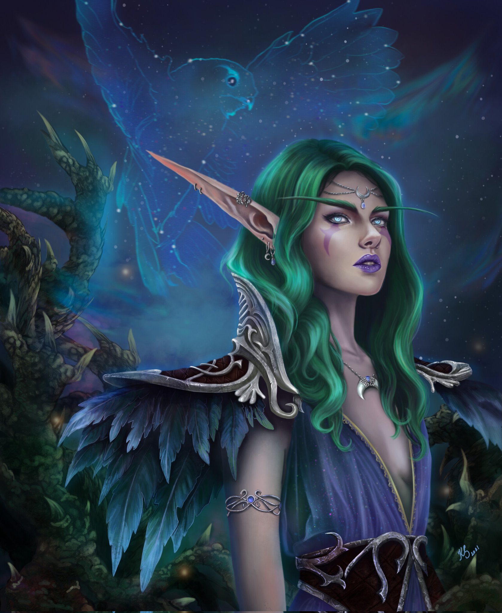 The Art of Warcraft on Twitter: "FanArt Night Elf 🌌 By :// Kate Savelieva https://t.co/V9J0FqHUCk #Wow #Nightelf #warcraft https://t.co/e81CZXKr0f" / Twitter