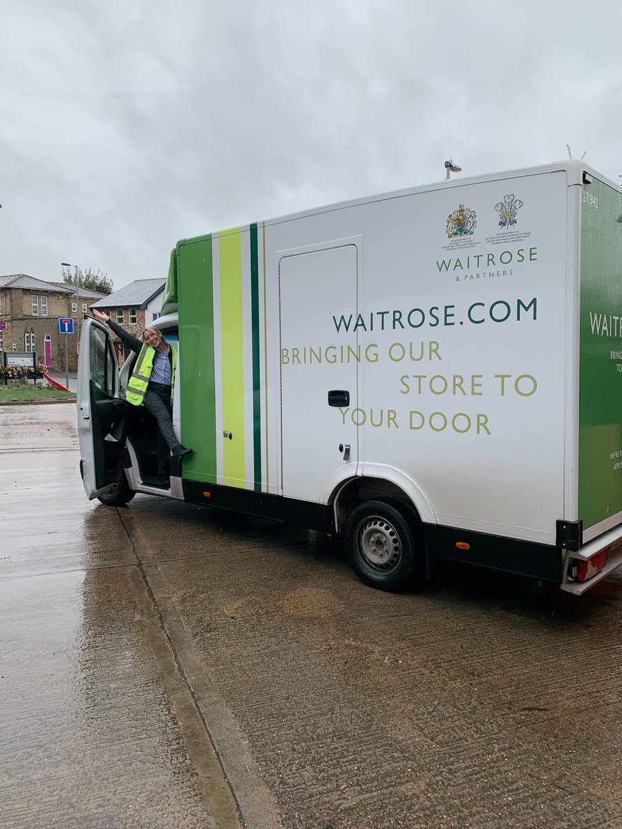 ellaerblake's tweet photo. After 7 years, today marks my final shift at @waitrose. I’m so grateful for the friendships, experiences and lessons this job has given me since I was 16. A job I will never forget. My final shift was spent driving the vans in the rain on a diesel hunt! https://t.co/8ZtESgNcs9