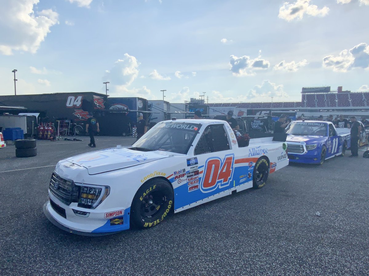 RoperRacingTeam's tweet photo. P6! An eventful day culminates with a great finish and a great points day for the team! That truck has some magic in it! Thank you! @fly_alliance @Carquest #Talladega https://t.co/tXiGX3FrsM