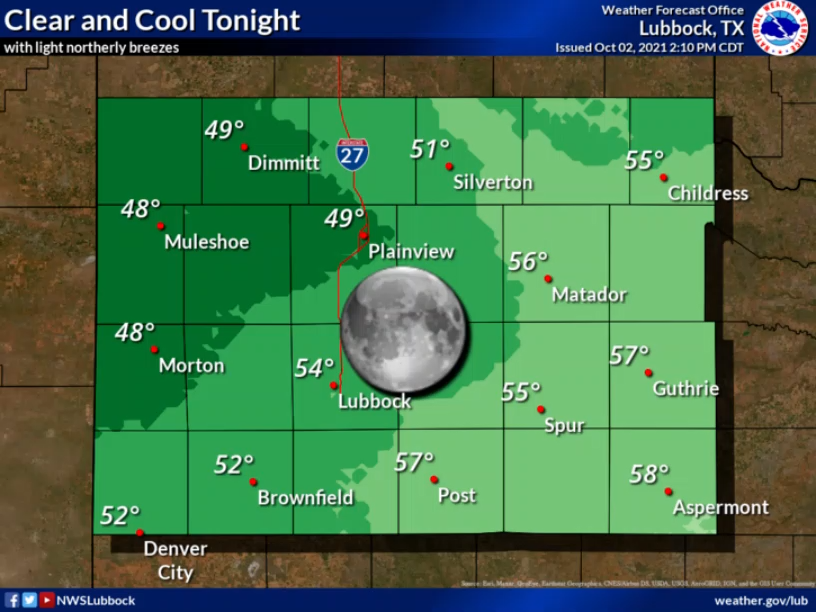 NWSLubbock's tweet photo. It's been an absolute aces autumn day...let's make it an extremely excellent fall evening! You know what...we'll even throw in a super satisfying Sunday! #FallRocks  #lubwx #txwx https://t.co/qduyW5Mt85
