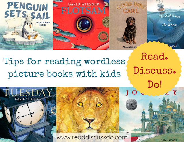 ReadDiscussDo's tweet photo. From author-illustrator Jessica Linn Evans, some tips on reading wordless picture books with kids! #wordlesspicturebooks #readingwithkids #readingtips @JessEvans915 https://t.co/dL6sph9saB https://t.co/cuzdP4bLQG