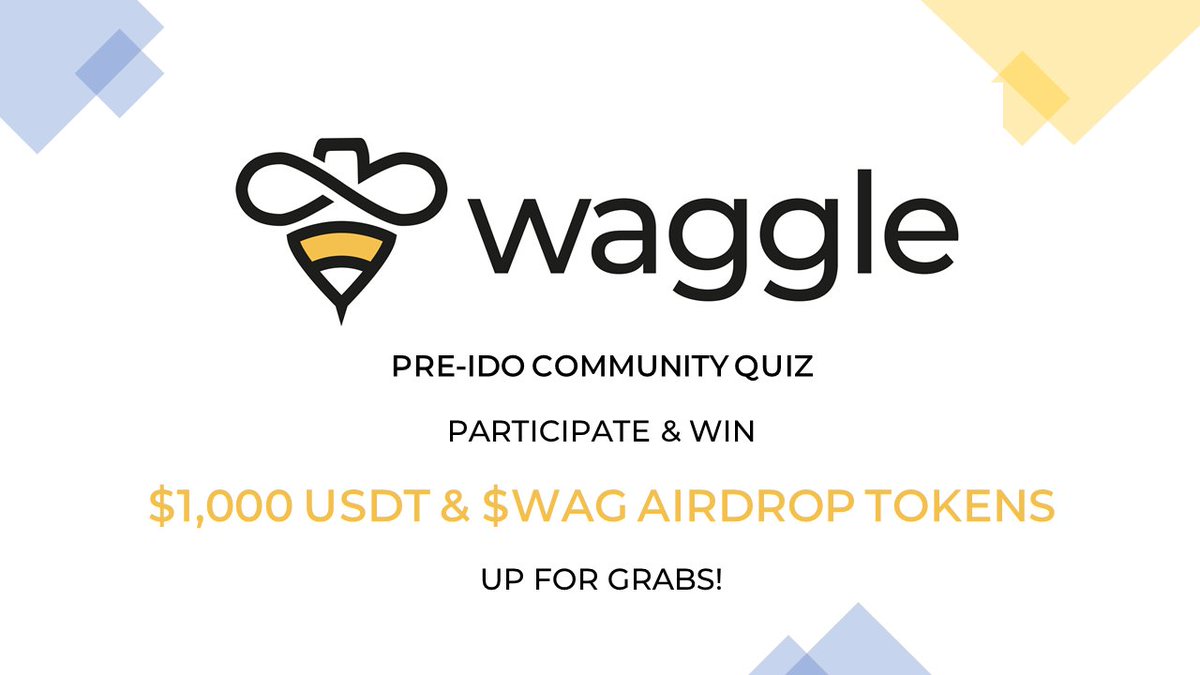 👀Missed out on our <a href="/solanium_io/">Solanium</a> whitelist? Don't worry! Here's a chance to redeem yourself!

Presenting our Pre-IDO Community Quiz:
forms.gle/3Vi9UAvmY1bn82…

Win from our prize pool of $1,000 USDT &amp; stand a chance to win $WAG airdrop opportunities! 🐝

#Solana #WaggleNetwork #IDO