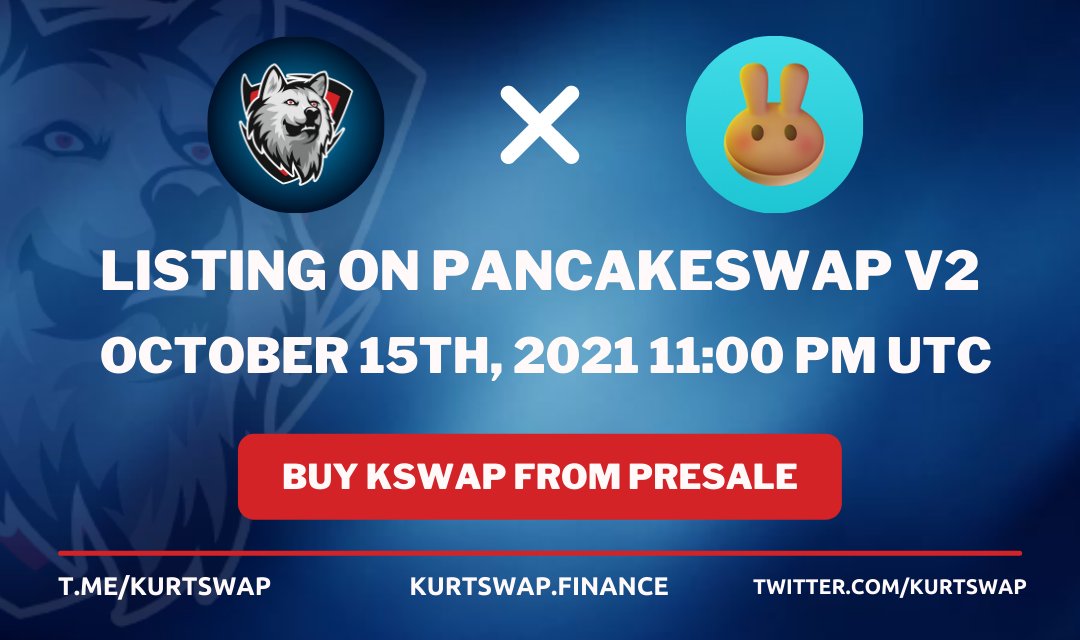 KurtSwap's tweet photo. @nftaymitchell There is still close to pancakeswap listing, and the pre-sale is underway.
Pre-sale price: 1 KSWAP = 1$
Listing Price: 1 KSWAP = 5$
pre-sale link: https://t.co/pLWpttXfRR

Telegram: https://t.co/scDyesggjB

#Kswap #kurtswap #PancakeSwap #newlistings #newlisting #DeFi #Presale https://t.co/H1LBv31WYm