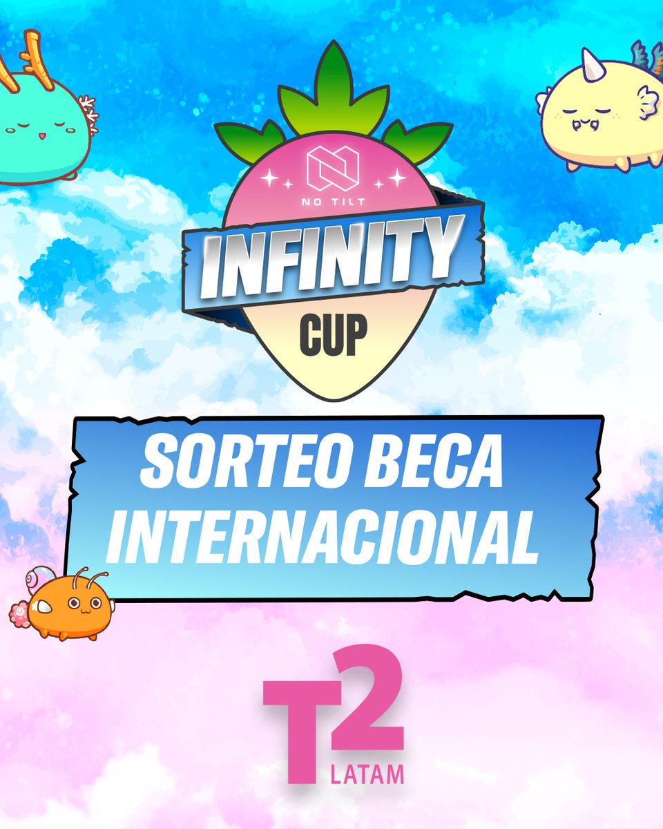 SORTEO 1 BECA AXIE INFINITY 🎓

Requisitos:

✅Seguirnos <a href="/NoTiltGG/">No Tilt</a>
✅ Seguir a @T2LATAM
🔄 RT y 💜MG
🗨️ Mencionar dos amigo.  

Ganadores tendrán que estar presentes en el directo de hoy en la #NTInfinityCup 

Sorteo válido para todos.
