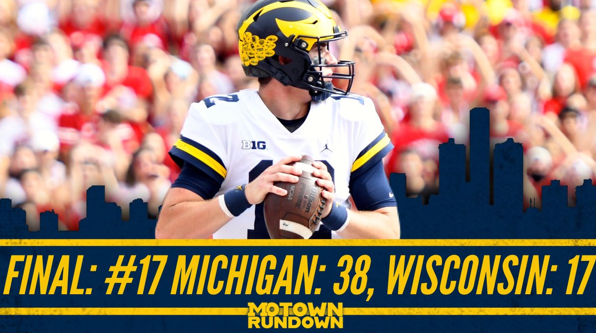 MotownRundown_'s tweet photo. FINAL: Michigan wins at Camp Randall for the first time since 2001.

On the road again next week to take on the Nebraska Cornhuskers.

#GoBlue #CFB #Michigan #MichiganWolverines #MichiganFootball #Harbaugh #CFB #BeatOhio #NIU #RUvsMICH #Wisconsin #Wiscy #Mertz https://t.co/RjRJ1OsBR1