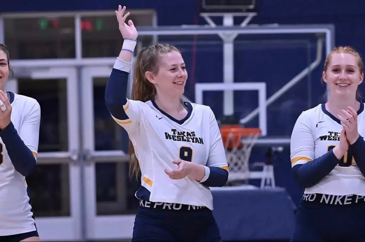 TxWesVolleyball's tweet photo. A big Happy Birthday to Senior setter Morgan!! We hope you have the best day!! 💙💛🤘🏼 https://t.co/GNjf5vapJk