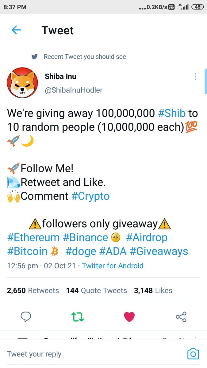 KoningjoyN's tweet photo. @ShibaInuHodler #crypto
My wallet address:- 0x8b990934Cb9657bC8a7c24feeBb8Df04F8c32a8B https://t.co/evBt5CblC8