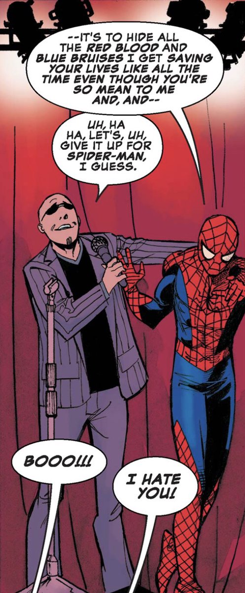 spider-man booed off stage