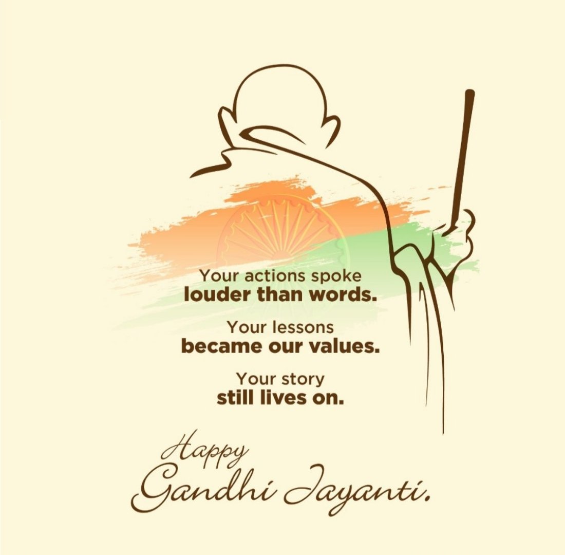 sanjeeta_prasad's tweet photo. #UpperPrimaryHistoricMovement
#GandhiJayanti
#Increase10kVacancy
May we have the courage to stand up to evil with the armour of peace and truth. Happy Gandhi Jayanti.🙏 https://t.co/Fa12DYNZGR
