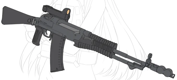 何気にAN-94(銃)描くの初めて 