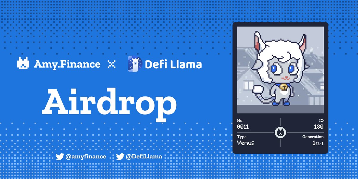 Amy Finance (@amyfinance) on Twitter photo 😻Thanks to <a href="/DefiLlama/">DefiLlama.com</a> for adding Amy Finance in the Profile! We're giving away the limited joint #GoldenCat NFTs between Amy Finance and DefiLlama to 100 lucky cat lovers!
👉Complete tasks here: bit.ly/3oG6vv5 😻Thanks to <a href="/DefiLlama/">DefiLlama.com</a> for adding Amy Finance in the Profile! We're giving away the limited joint #GoldenCat NFTs between Amy Finance and DefiLlama to 100 lucky cat lovers!
👉Complete tasks here: bit.ly/3oG6vv5