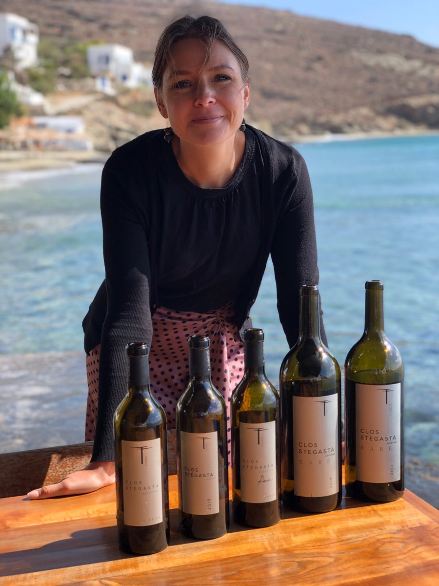 Lenkster's tweet photo. When in Tinos, you can’t miss visiting the fabulous @T_Oinos vineyards of Clos Stegasta and Rassonas and tasting their fantastic Assyrtiko and Mavrotragano. My second time here, after 5 years, and the wines are just getting better and better! https://t.co/niQTpHLyCw