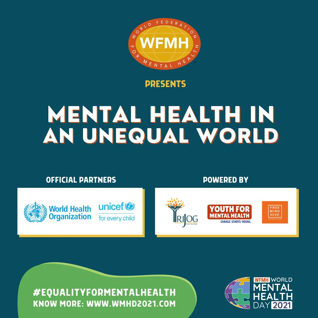 WMHD 2021 Brochure Part 3 Swipe to explore and participate in the WFMH Global Campaign 2021. Visit wmhd2021.com to know more and join us in this journey of global change! #WMHD2021 #MentalHealthinanUnequalWorld #EqualityForMentalHealth #WorldMentalHealthDay2021