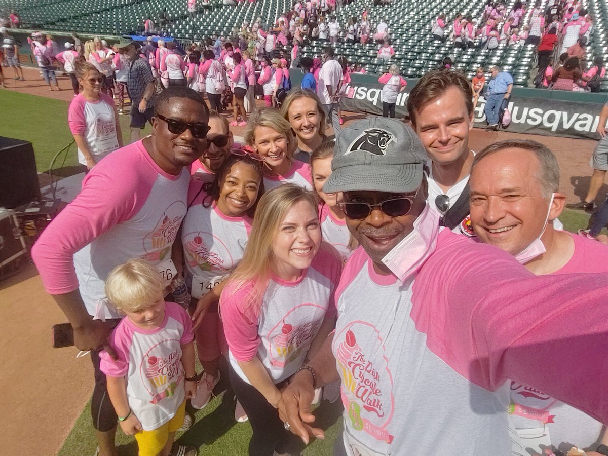 dedrickrussell's tweet photo. .@WBTV_News gang is here for The Pink Cupcake Walk to Fight Cancer at @TruistPark @Oh_SoRaven @LeighBrock2 @KristiOConnor_ @JamieBollWBTV @BHAMonTV @JessDyer_ @JackVandertoll hey Hutch @MollyGrantham #pinkcupcakewalk #TEAMMOLLY https://t.co/dplaS74vpn
