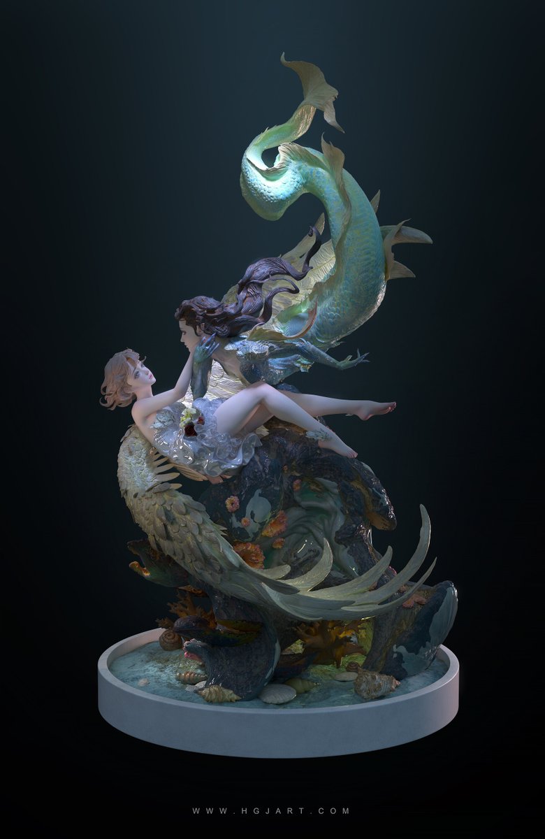 ArtStationHQ's tweet photo. The sky meets the sea 🌊 See the details in Huang Guangjian's @HGJARTT sculpture: https://t.co/kBcM4rzlWt

...
#Sculpture #Sculptures #Figure #3D #ZBrush #MadeWithSubstance #DigitalArt #DigitalArtist #Mermaid #Mermaids #Fantasy #FantasyArt #ArtStationHQ https://t.co/AqnQ9FjIAB