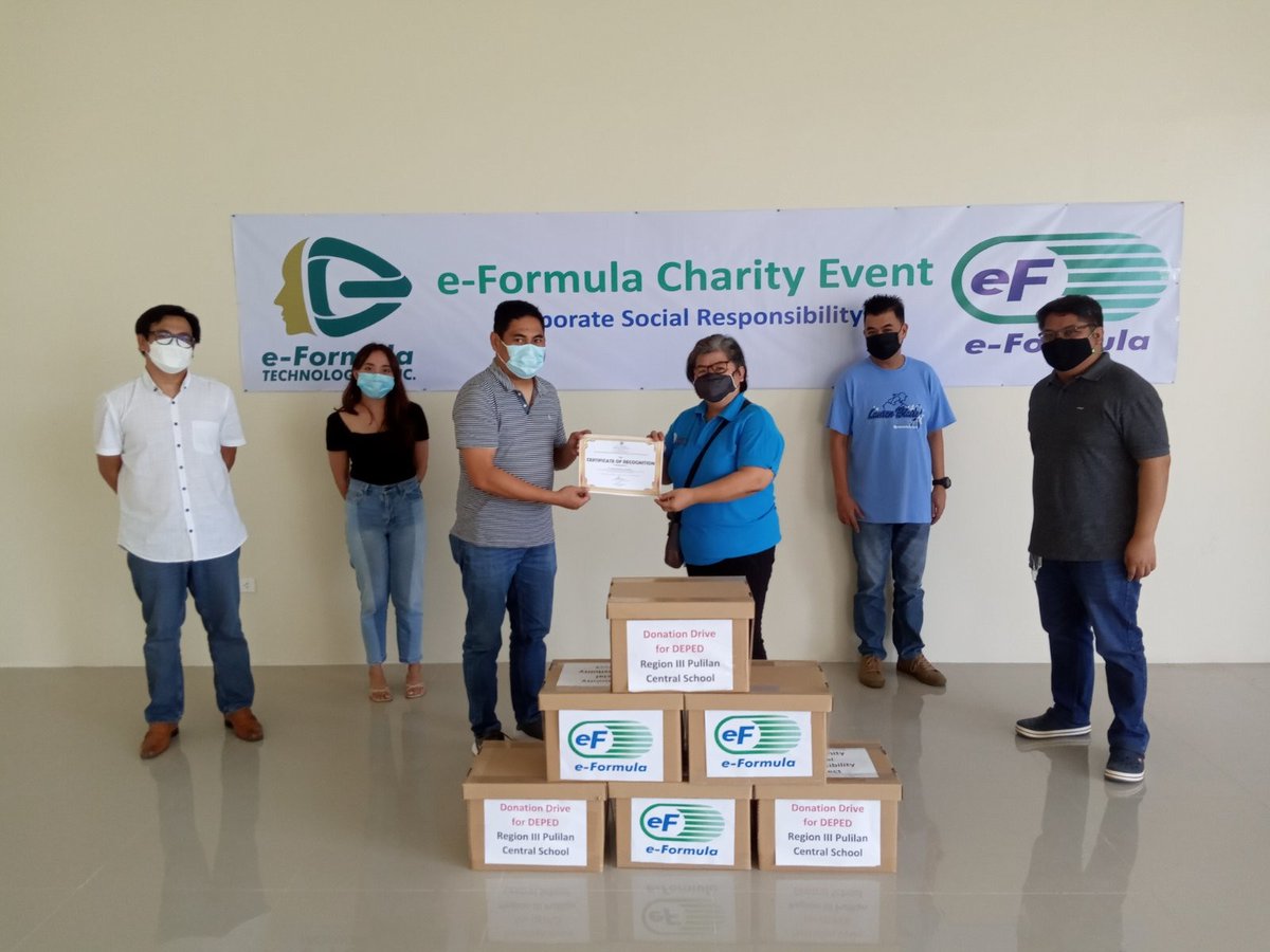 Our #TeamEformulaPH donated school supplies, face masks, face shields and other PPEs to Central Pulilan School located near the EFTI Office/Campus HQ in Pulilan, Bulacan, Philippines.

#CSR #community #teamEformula