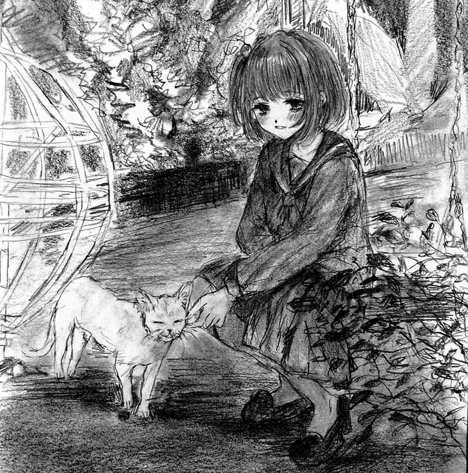 #雨森と美術 
雨森と猫 