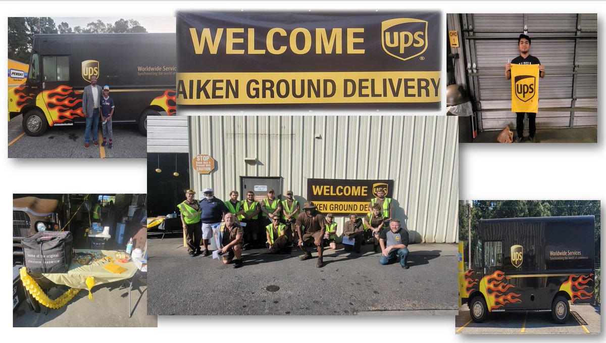 SOAUPSPWST's tweet photo. Aiken, SC has done it--UPS Saturday Ground for the first time.  12 UPS drivers can be seen today out in Aiken and North Augusta neighborhoods delivering packages. https://t.co/6S2gy39fCd